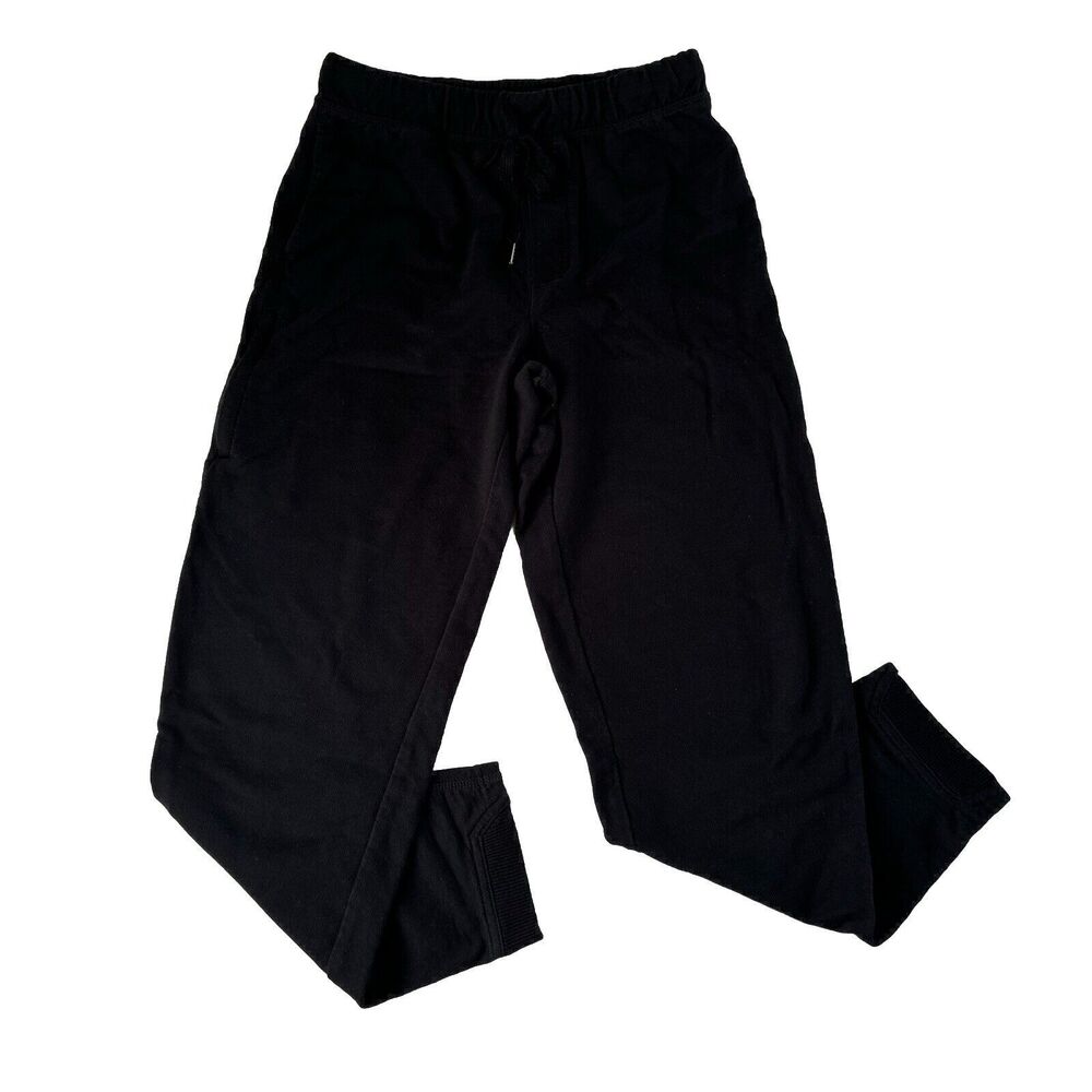 Eddie Bauer Pants Mens Small Black Sleepwear Sweatpants Drawstring Zip Pocket